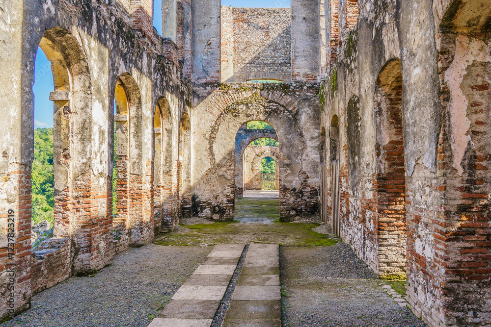 Republic of Haiti. Ruins of the Sans Souci Palace. Republic of Haiti. Ruins of the Sans Souci Palace.