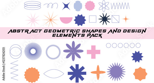 A pack of abstract geometric shapes and design elements, perfect for modern visual designs.
