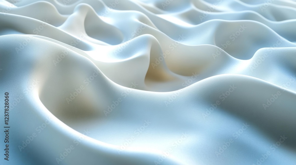 Obraz premium Silk Fabric Waves. Generative AI