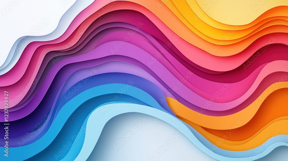 Colorful layered paper waves abstract background design (2) Colorful layered paper waves abstract background design (2)