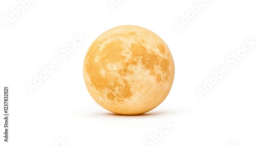 A realistic depiction of a glowing full moon against a plain white background, suitable for various uses