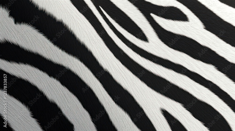 Zebra Hide: Dramatic Black and White Stripes, Textured Fur, Abstract Animal Print Zebra Hide: Dramatic Black and White Stripes, Textured Fur, Abstract Animal Print