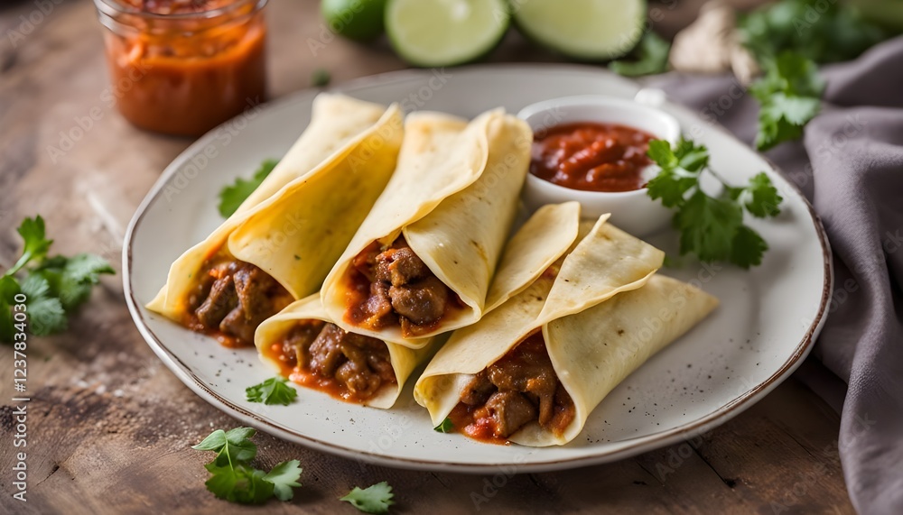 Homemade Beef Cornmeal Tamales with Salsa and Crema Homemade Beef Cornmeal Tamales with Salsa and Crema