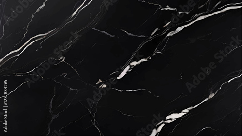 Black marble texture background with white veins, black marble floor and wall tile. Abstract natural marble black design.