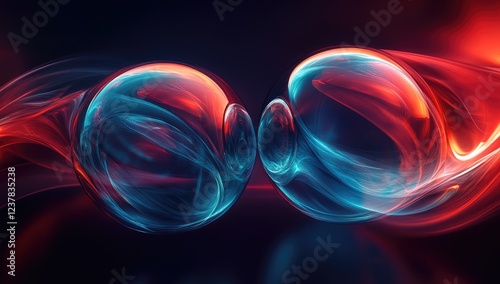 abstract fractal background with space