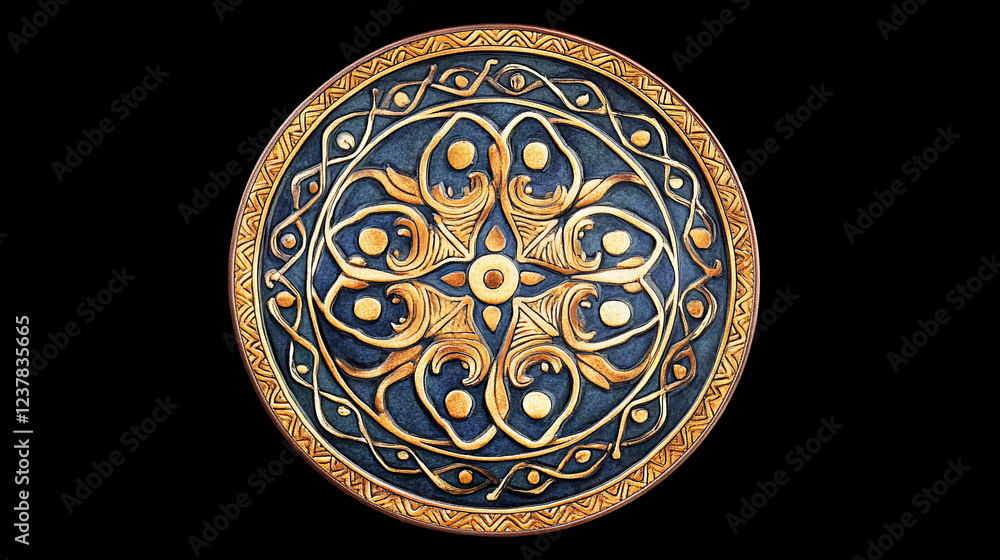 Circle ornament in medieval style for decorate plates or another background. Jpeg version also available in gallery Circle ornament in medieval style for decorate plates or another background. Jpeg version also available in gallery