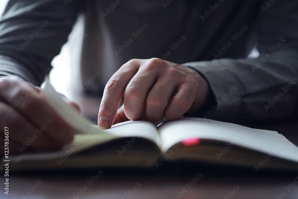 Read book. A man sits and reads literature. Textbooks to study. Religion. Read book. A man sits and reads literature. Textbooks to study. Religion.