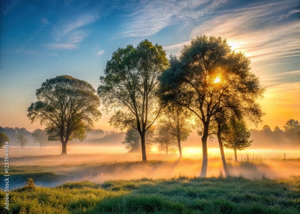 Morning Mist Enchants the Black Alder Trees of Moenchbruch Nature Reserve Morning Mist Enchants the Black Alder Trees of Moenchbruch Nature Reserve