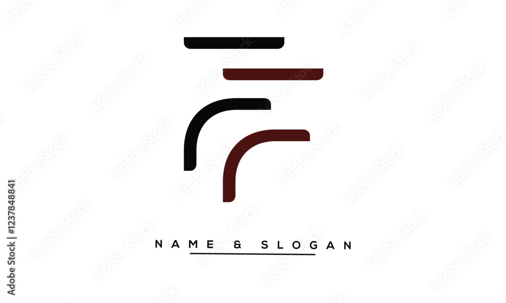 Fototapeta premium FF Abstract Letters Logo Monogram