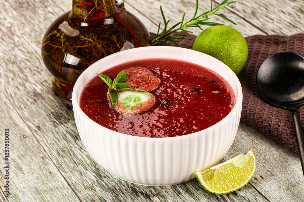 Sweet watermelon gazpacho with cucmber Sweet watermelon gazpacho with cucmber