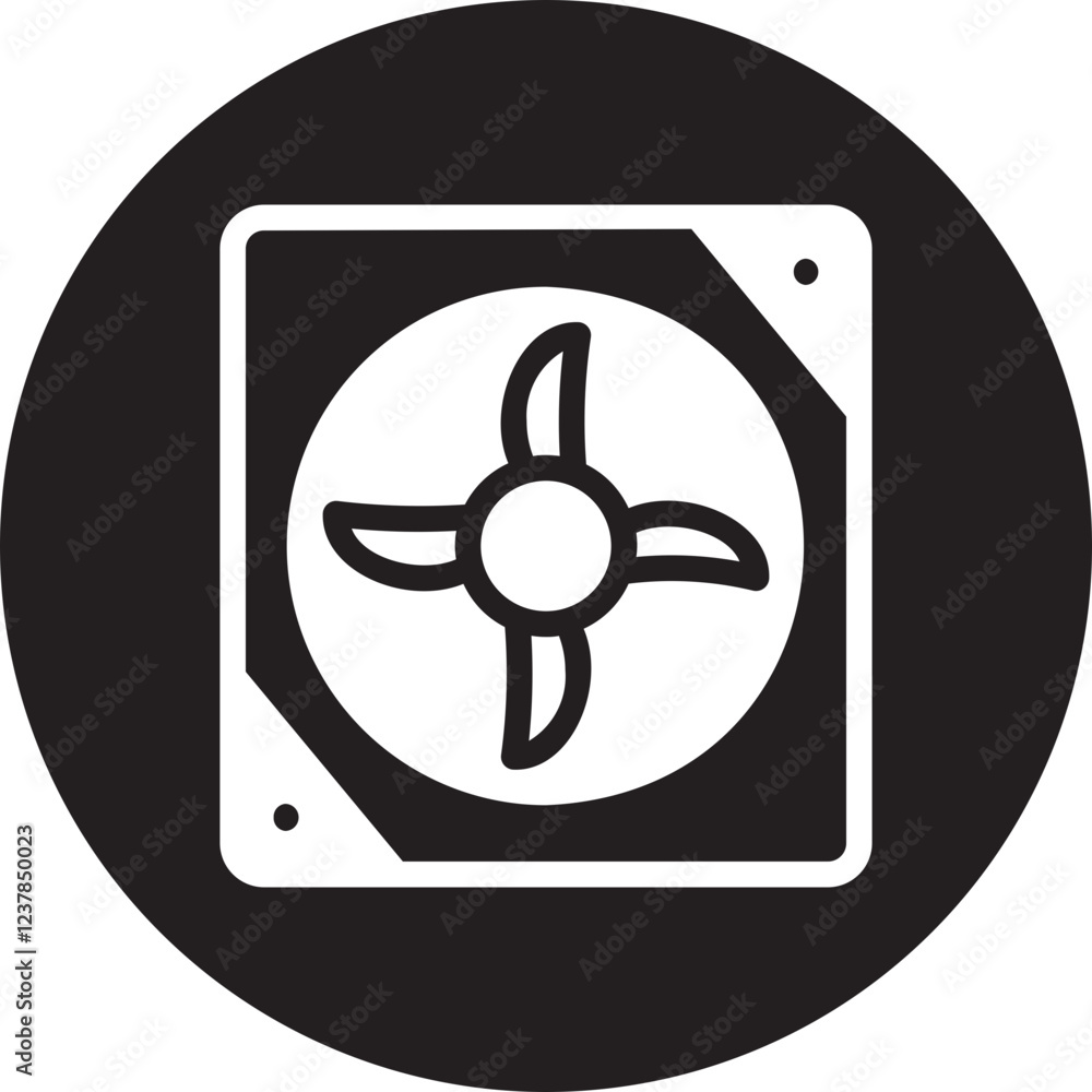 fan glyph icon