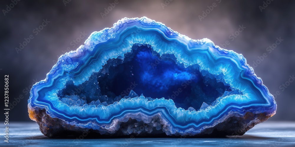 stunning blue geode showcasing intricate layers and crystal formations stunning blue geode showcasing intricate layers and crystal formations