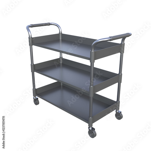 Service Cart, 3d illustration Isolated on white background