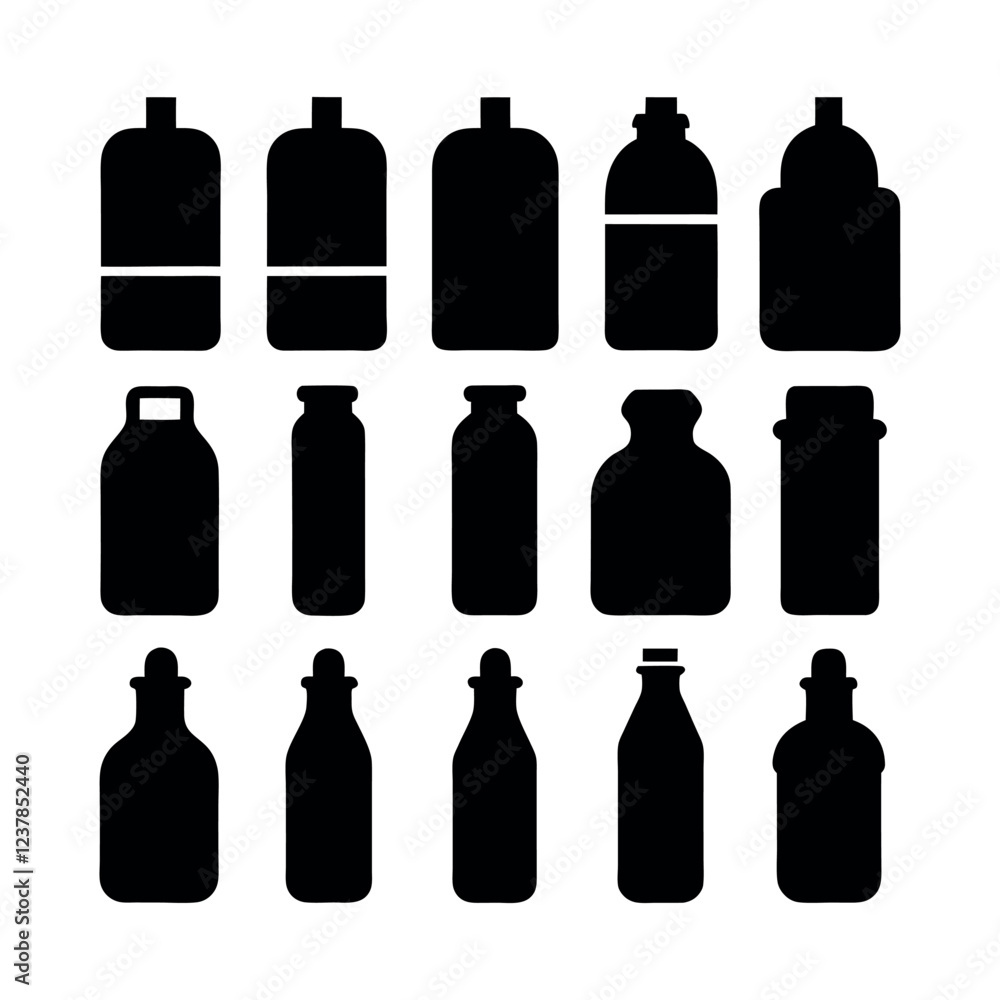 Collection of Various Plastic Bottle Shapes Collection of Various Plastic Bottle Shapes