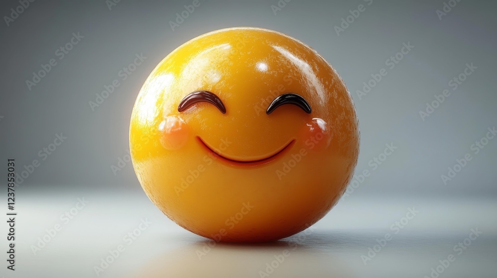 Smiling Emoji Icon. Generative AI Smiling Emoji Icon. Generative AI