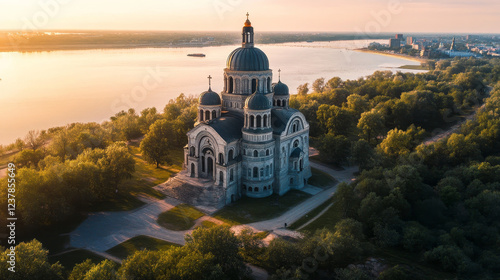 Historic architecture landmarks, sightseeings, famous showplaces of Latvia. Vector thin line icons of St. Peter Church, Turaida Castle, Birini Palace, Nativity of Christ Cathedral, House of Blackheads photo