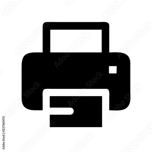 Printer icon in a modern design style on a clear background