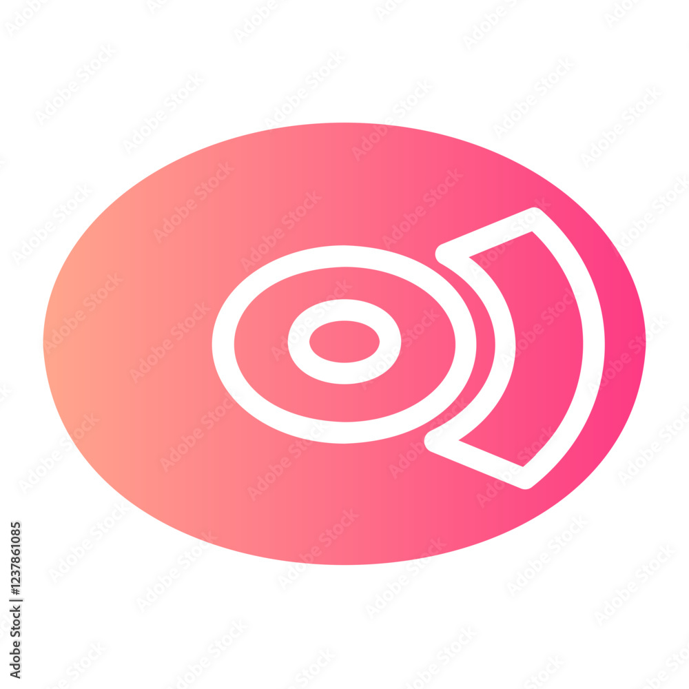 Disk gradient icon