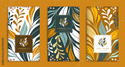 Luxury packaging design of chocolate bars. Vintage vector ornament template. Elegant, classic elements. Great for food, drink and other package types. Can be used for background and wallpaper.