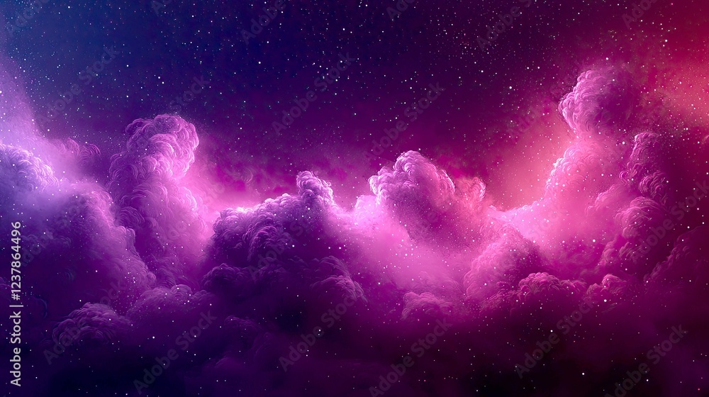 Cosmic Dreamscape: A Journey Through Purple Nebula and Starry Skies Cosmic Dreamscape: A Journey Through Purple Nebula and Starry Skies