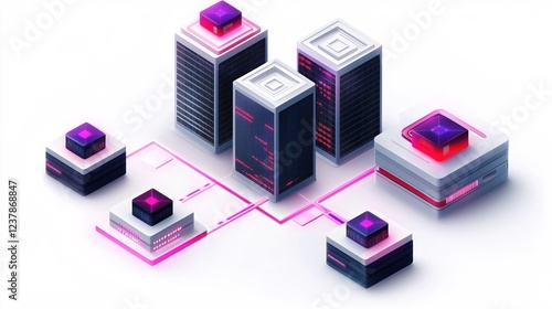 Wallpaper Mural Futuristic Data Center Network Digital Server Technology Infrastructure Torontodigital.ca