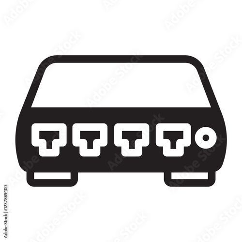 network switch glyph icon