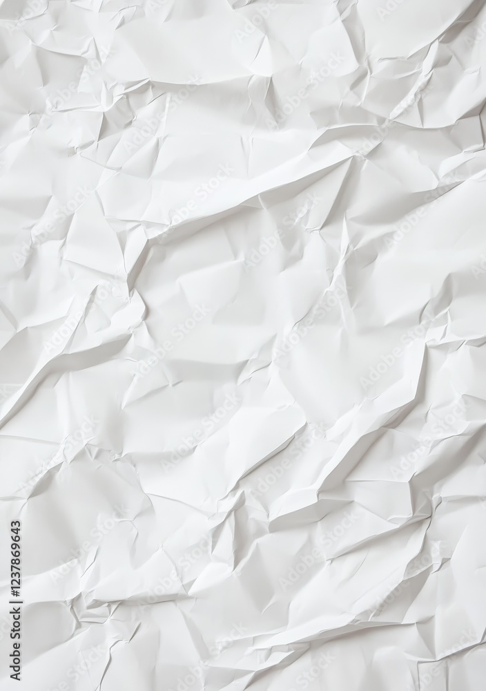 Obraz premium Crumpled white paper texture background design (7)