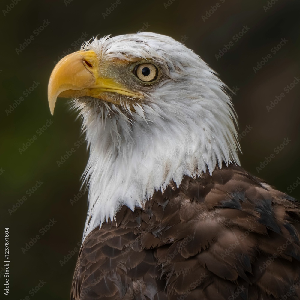 Fototapeta premium Close-up of a majestic bald eagle.