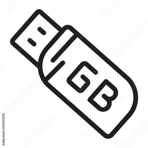 flashdisk line icon