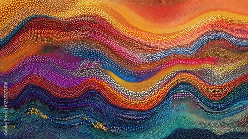 Abstract Colorful Wave Pattern.