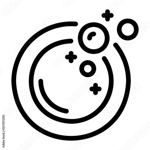 washing plate Line Icon