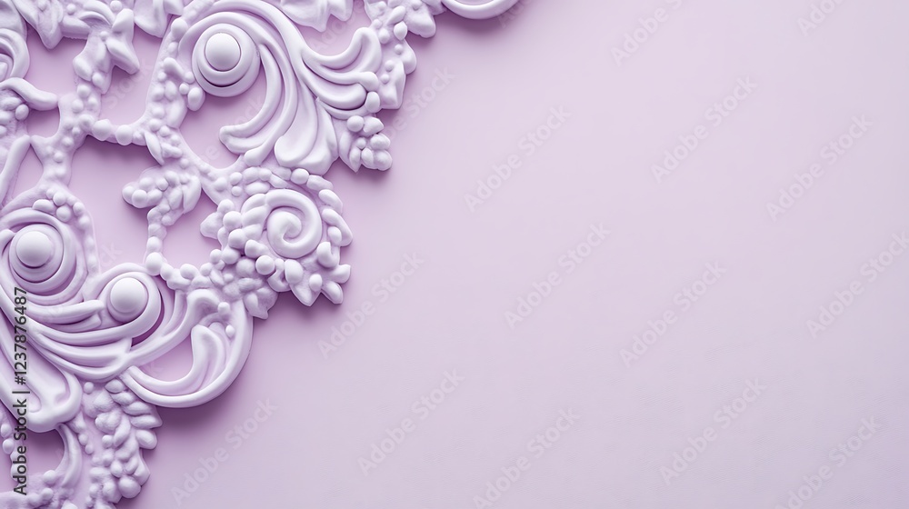 Lavender Ornate Design Corner Detail Lavender Ornate Design Corner Detail