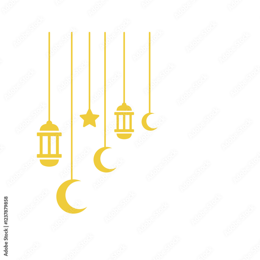 Gold Hanging Lantern Decoration