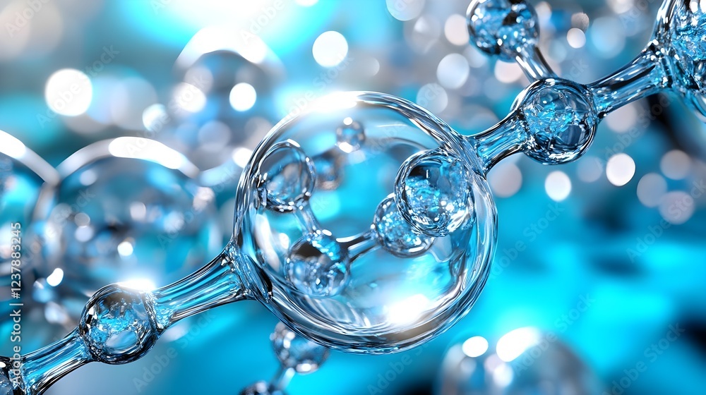 abstract blue molecular structure - abstract backgrounds abstract blue molecular structure - abstract backgrounds