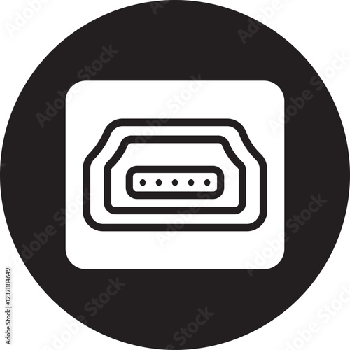 hdmi port glyph icon
