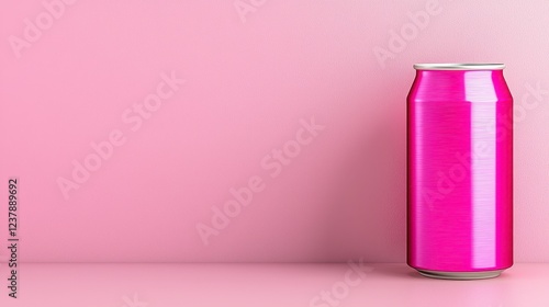 Wallpaper Mural Pink Metallic Can on Textured Pink Background Torontodigital.ca