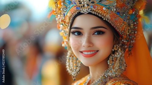 Radiant Beauty in Traditional Vietnamese Attire