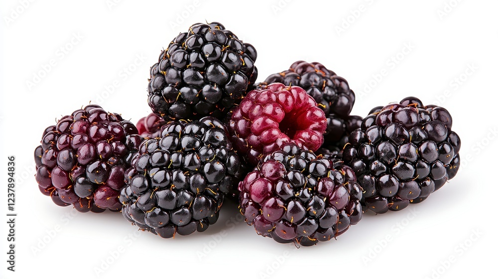 Ripe Blackberries and Raspberry Closeup Ripe Blackberries and Raspberry Closeup