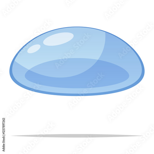 Silicone breast implant vector isolated illustration