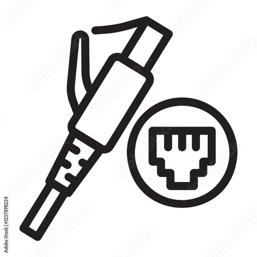 ethernet line icon