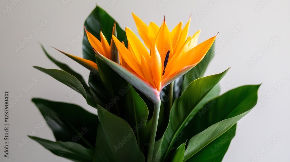 Vibrant Bird of Paradise Flower in Bloom Vibrant Bird of Paradise Flower in Bloom