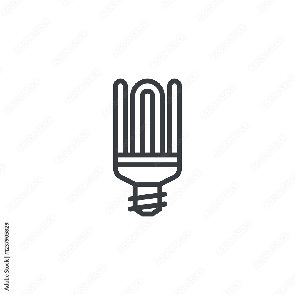 Compact Fluorescent Lamp line icon Compact Fluorescent Lamp line icon