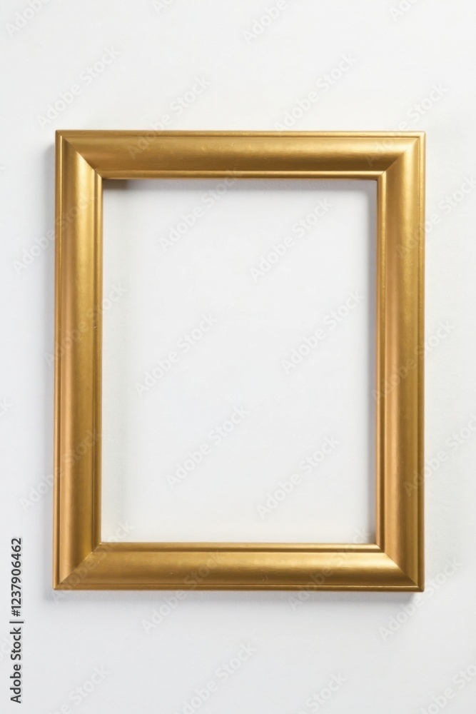 Elegant Gold Frame on a White Background A Perfect Visual for Design Projects and Mockups Elegant Gold Frame on a White Background A Perfect Visual for Design Projects and Mockups