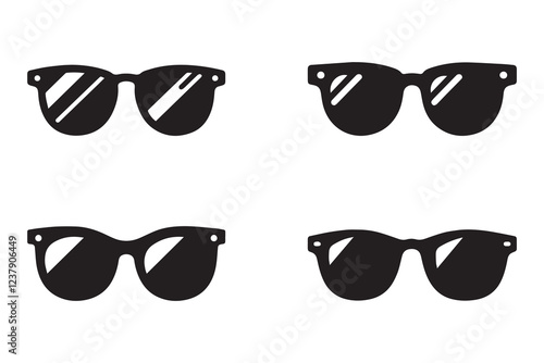 Set of Sunglass for summer vacation. Sunglass icon. Vector illustration.