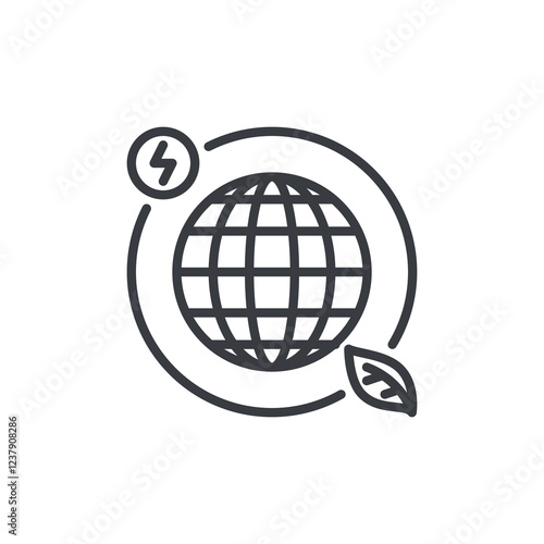 Renewable Future line icon