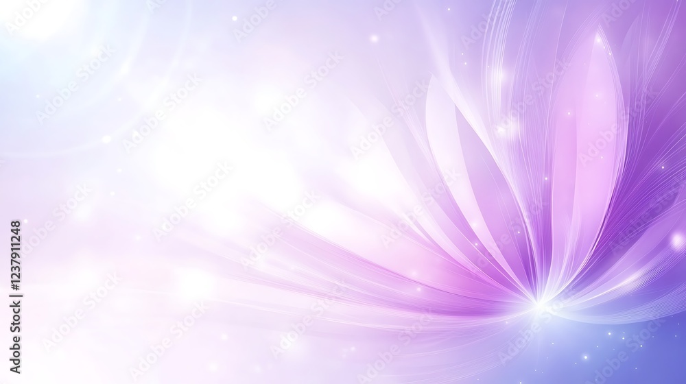 Obraz premium Abstract Lavender Flower Design Glowing Softly