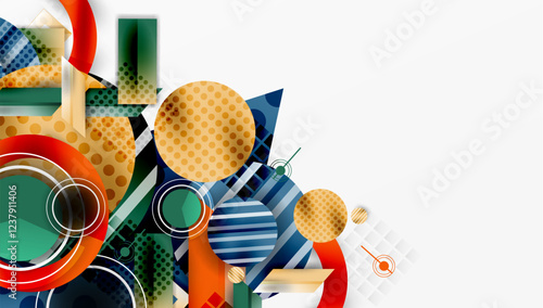 Dynamic complex geometric abstract background