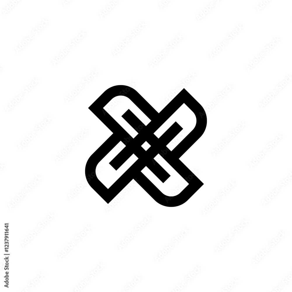 Obraz premium X Letter Logo Design Template