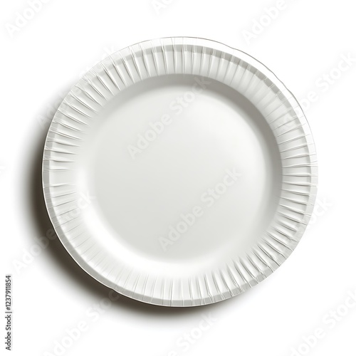 Elegant Paper Plate on White Background
