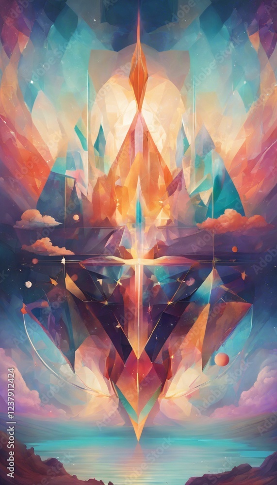 Vibrant Abstract Geometric Art Vibrant Abstract Geometric Art